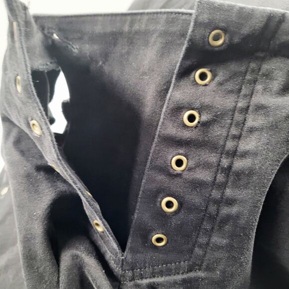 Vintage Ralph by Ralph Lauren Wild Frontier Black Lace-Up Studded Pants Size 6 - Picture 5 of 6